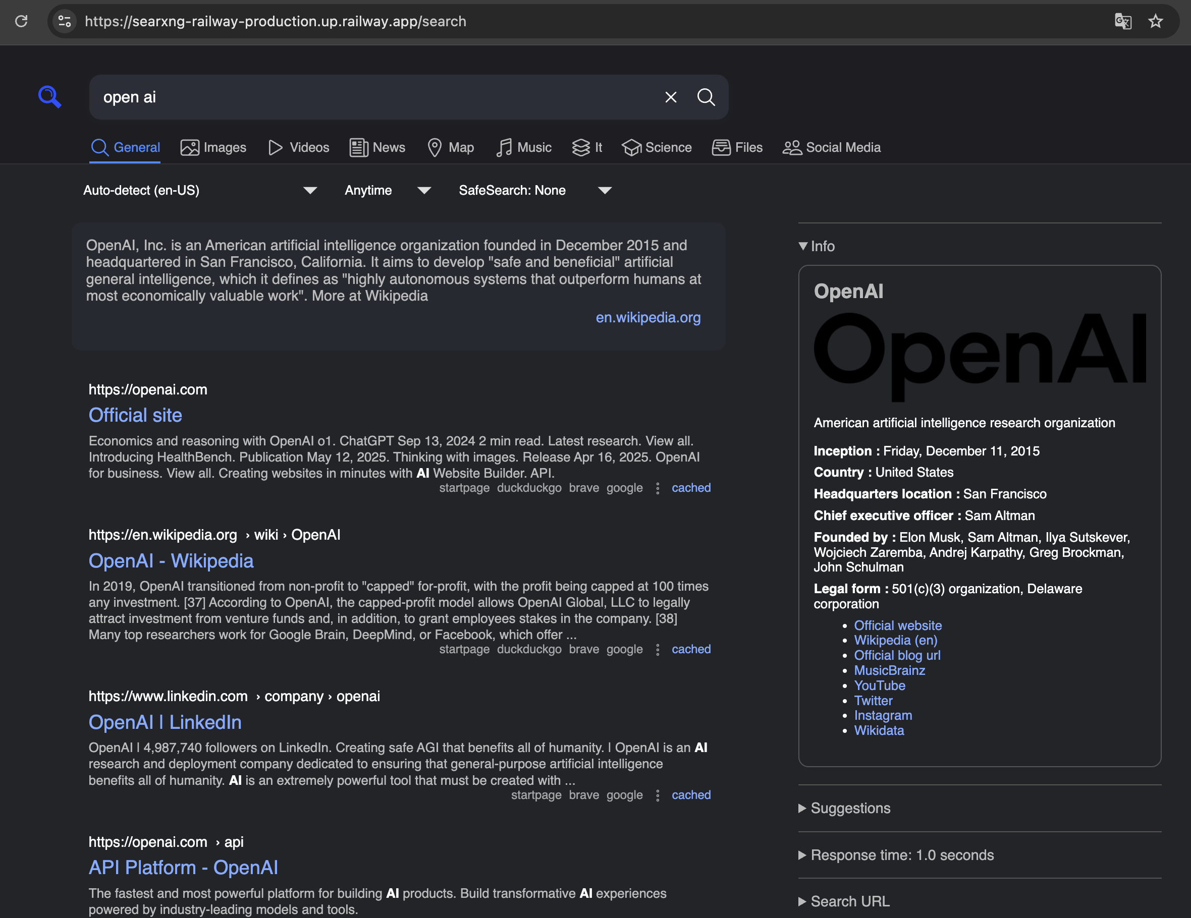 SearXNG search SearXNG search!