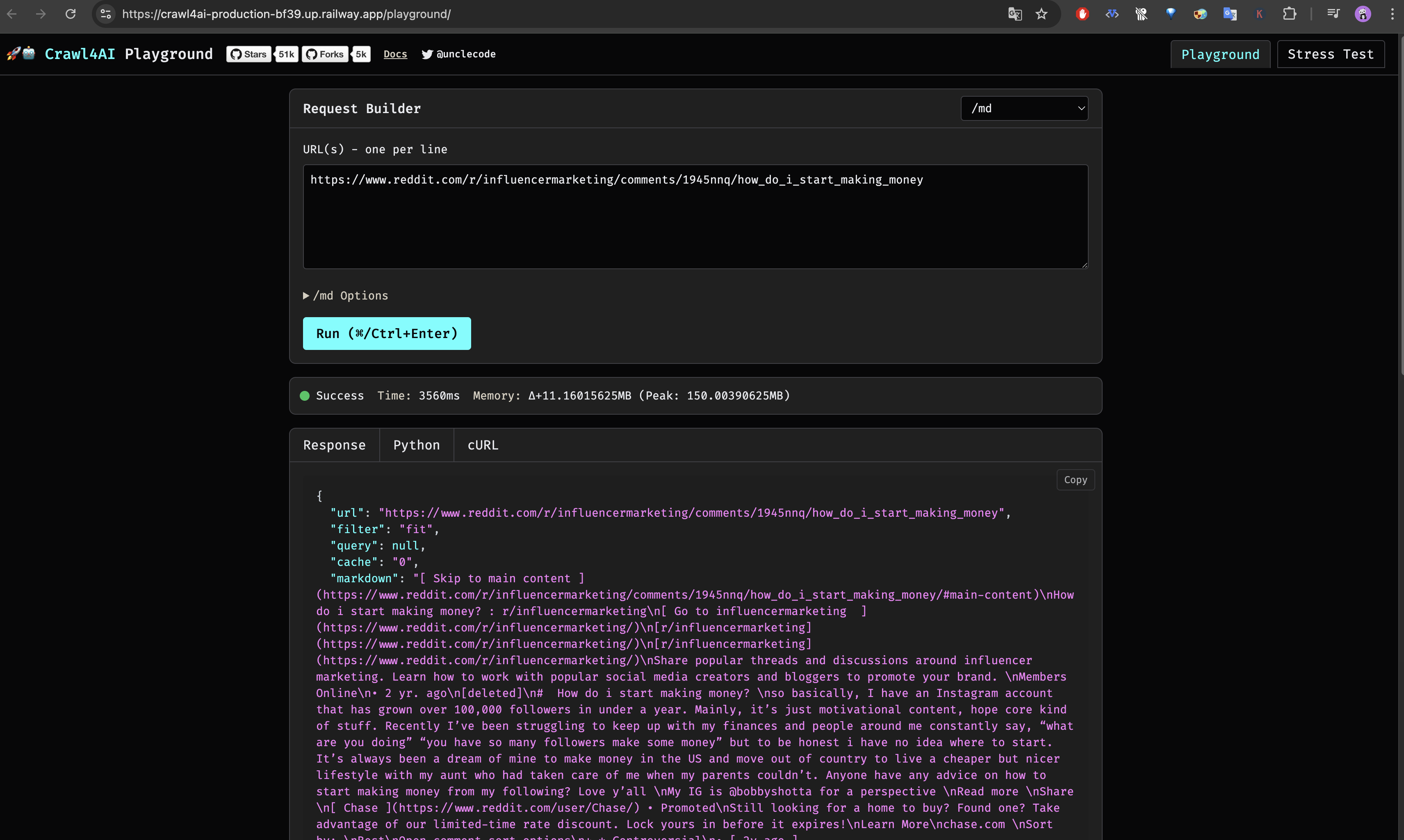 Crawl4AI Web Scraping