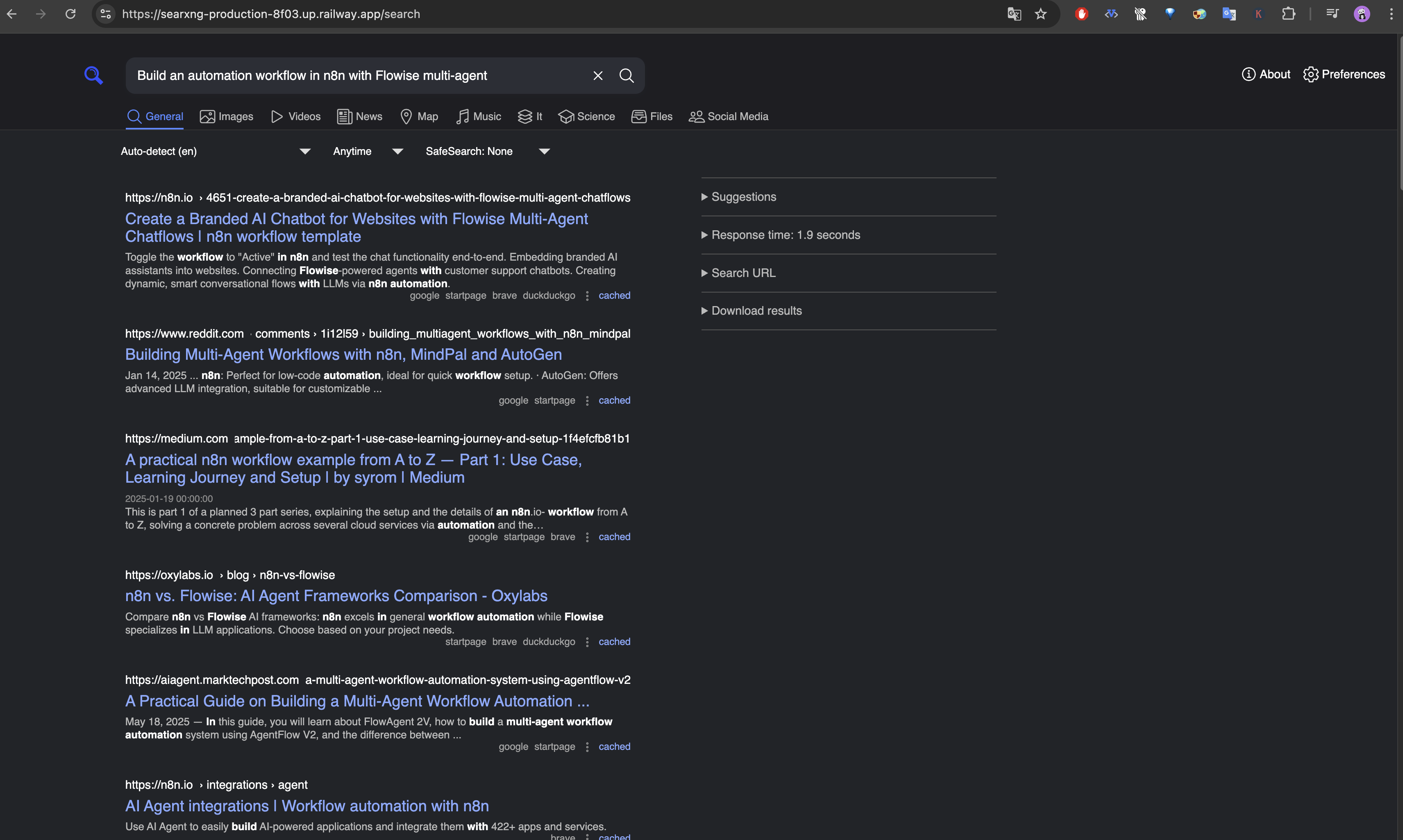 SearXNG Search Interface